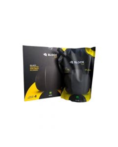 Block Car Prime - Selante Preventivo para Pneu de Carro Aro 13, 14 e 15 - Embalagem 600ml Kit com 4 Un